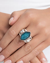 Load image into Gallery viewer, Dominant Diamond Blue Ring