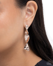 Load image into Gallery viewer, Subtle Shimmy Rose Gold Earrings