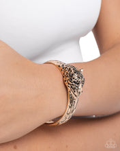 Load image into Gallery viewer, Cheetah Chapter Gold Cuff Bracelet