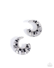 Load image into Gallery viewer, Crimped Color Black Earrings