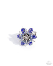 Load image into Gallery viewer, Petaled Premonition Blue Ring