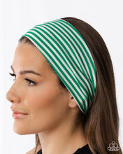 Load image into Gallery viewer, Striped Splendor Green Headband