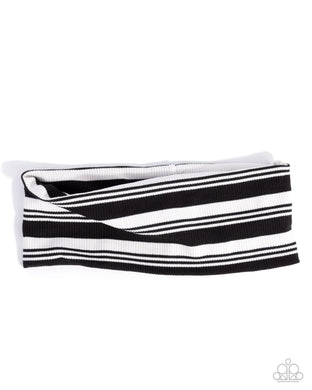 Striped Symphony Black Headband