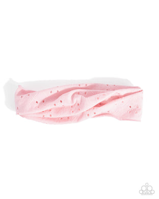 Eyelet Elegance Pink Headband
