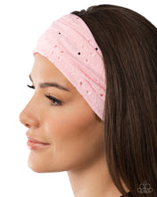 Load image into Gallery viewer, Eyelet Elegance Pink Headband
