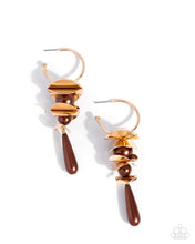 Load image into Gallery viewer, Planetary Polish Brown Earrings
