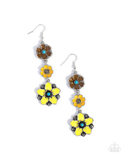 Load image into Gallery viewer, Floral Flock Yellow Earrings
