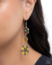 Load image into Gallery viewer, Floral Flock Yellow Earrings