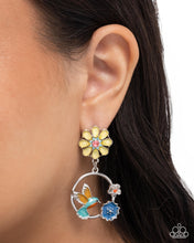 Load image into Gallery viewer, Tropical Tapestry Yellow Earrings
