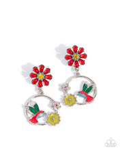 Load image into Gallery viewer, Tropical Tapestry Red Earrings