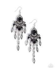 Load image into Gallery viewer, Shimmery Sway Black Earrings