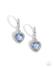 Load image into Gallery viewer, Vintage Victor Blue Hoop Earrings