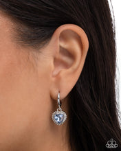Load image into Gallery viewer, Vintage Victor Blue Hoop Earrings