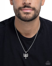 Load image into Gallery viewer, End Zone Edge Mens Silver Necklace