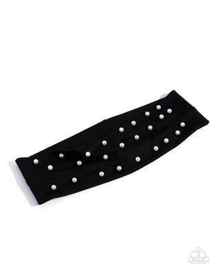 Placid Pearls Black Headband