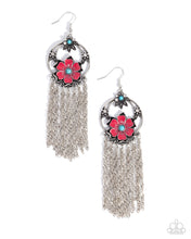 Load image into Gallery viewer, Festive Fringe Pink Earrings