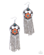 Load image into Gallery viewer, Festive Fringe Orange Earrings