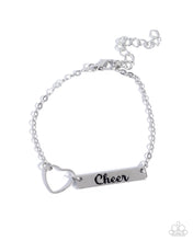 Load image into Gallery viewer, Cheer Craze Silver Bracelet
