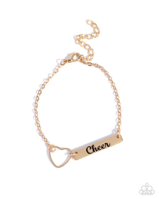 Cheer Craze Gold Bracelet