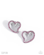 Load image into Gallery viewer, Loveable Luminescent Pink Clip On Earrings