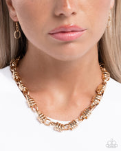 Load image into Gallery viewer, Interlocked Imitation Gold Necklace