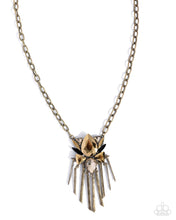 Load image into Gallery viewer, Tassel Tapestry Brass Necklace