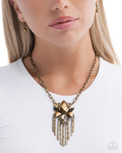 Load image into Gallery viewer, Tassel Tapestry Brass Necklace