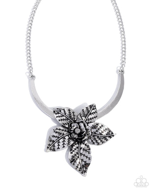 Botanical Broadcast Silver Necklace
