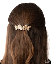 Load image into Gallery viewer, Fluttering Folklore Gold Barrette