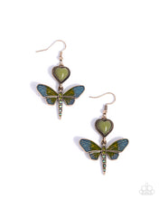 Load image into Gallery viewer, Dragonfly Devotion Green Earrings