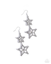 Load image into Gallery viewer, Glittery Galaxy White Earrings