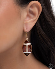 Load image into Gallery viewer, Football Facade Brown Earrings