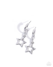 Load image into Gallery viewer, Stellar Start Silver Hinged Hoop Earrings
