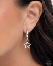 Load image into Gallery viewer, Stellar Start Silver Hinged Hoop Earrings