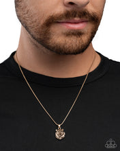 Load image into Gallery viewer, Bear Boundary Mens Gold Necklace