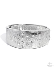 Load image into Gallery viewer, Whispered Wealth White Hinged Bracelet