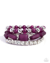 Load image into Gallery viewer, Socialite Squares Purple Bracelet