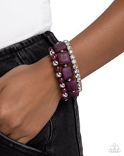Load image into Gallery viewer, Socialite Squares Purple Bracelet