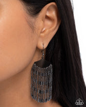 Load image into Gallery viewer, Fringe Foundation Black Earrings