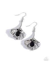 Load image into Gallery viewer, Ginkgo Glitz Black Earrings