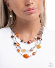 Load image into Gallery viewer, Tangible Tiers Orange Necklace