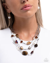 Load image into Gallery viewer, Tangible Tiers Brown Necklace