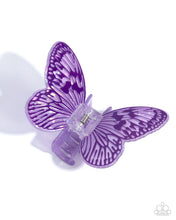 Load image into Gallery viewer, Fluttering Focus Purple Hair Claw