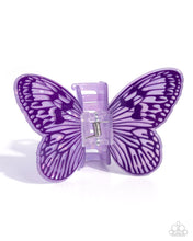 Load image into Gallery viewer, Fluttering Focus Purple Hair Claw