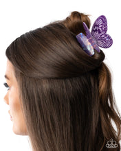 Load image into Gallery viewer, Fluttering Focus Purple Hair Claw