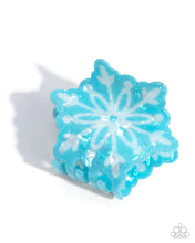 Load image into Gallery viewer, Snowflake Sparkle Blue Hair Claw
