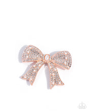 Load image into Gallery viewer, Bow Bravado Rose Gold Brooch
