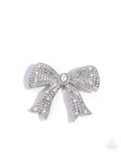 Load image into Gallery viewer, Bow Bravado White Brooch