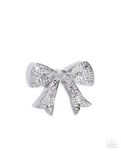 Load image into Gallery viewer, Bow Bravado White Brooch