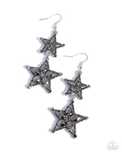 Load image into Gallery viewer, Glittery Galaxy Silver Earrings